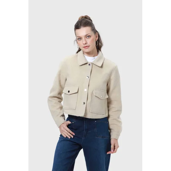 Chaqueta Mujer Sobrecamisa Nude