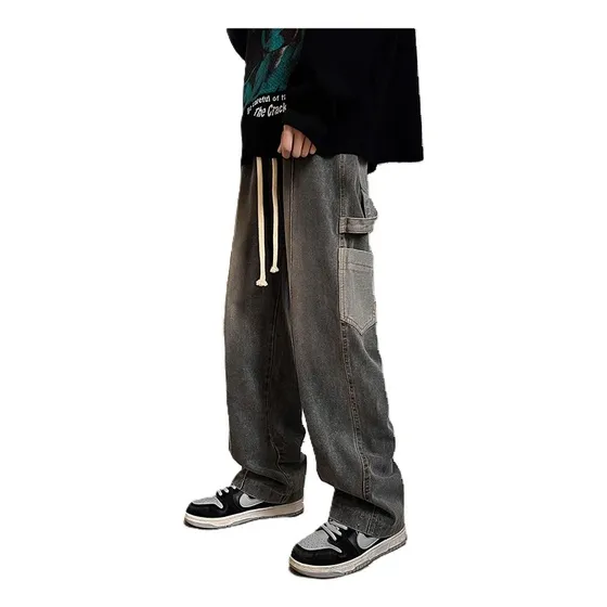 Jean Cargo Recto Regulable Multi Bolsillos