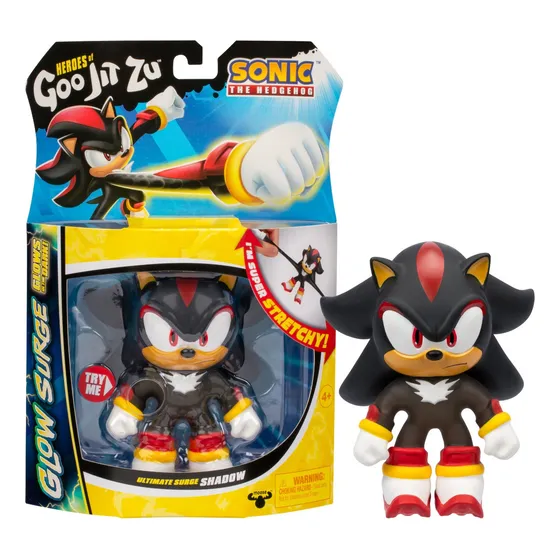 Figura Estirable the Hedgehog Shadow Glow Surge Sonic Heroes Of Goo Jit Zu