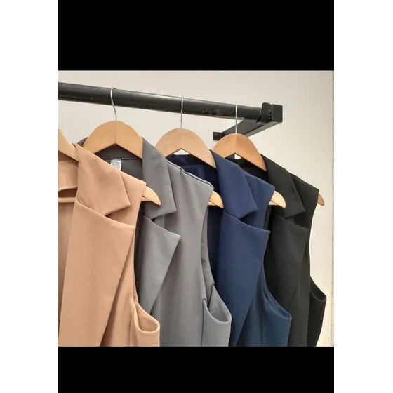 Chaleco Crep Sastrero Nueva Temporada Plus Size 4 - 6 Lc
