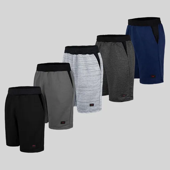 Kit 5 Bermudas Moletom Masculina Academia Shorts Atacado
