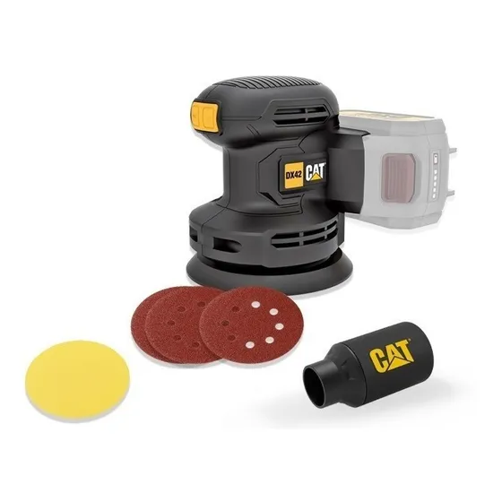 Lijadora Roto Orbital Caterpillar 125mm 18v Dx42 Sin Batería Color Negro Frecuencia 50Hz