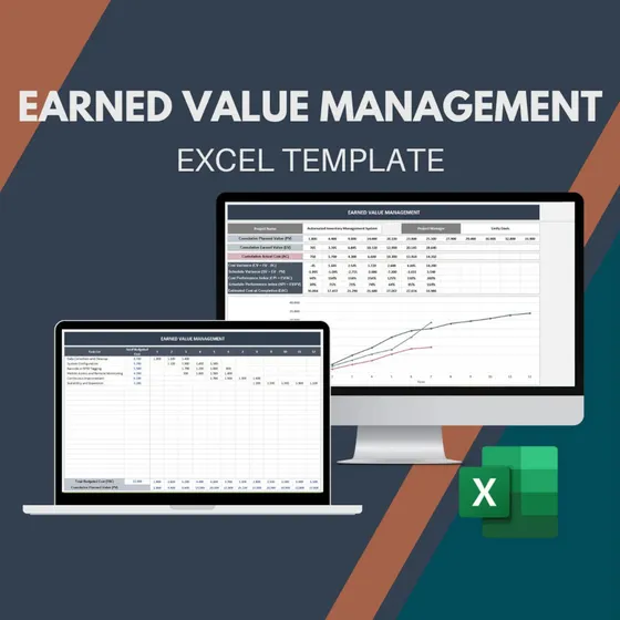 Dashboard Curva S Pm, Plantilla Valor Ganado, Excel, Inglés