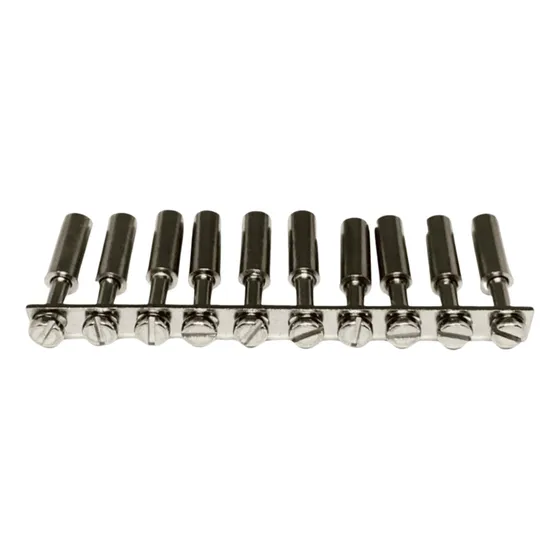 Ponte Conectora Fixa Borne Sak 4mm C/10 Terminais Cor Prateado