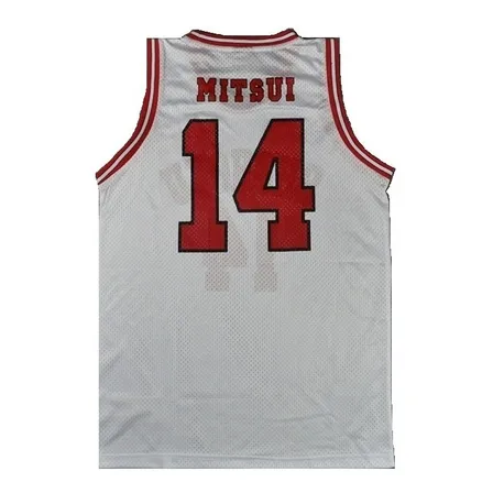 Camiseta Basketball N° 14 Hisashi Mitsui Shohoku Blanca