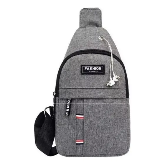 Mochila Bolso Pecho Impermeable Antirrobo Orificio Audio