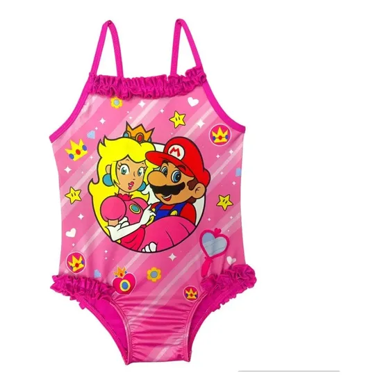 Trajes De Baño Entero De Princesa Peach Para Niñas 