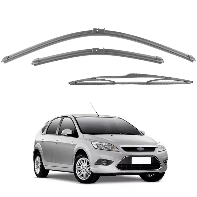 3 Palhetas Limpador Parabrisa Focus 2010 2011 2012 2013