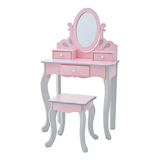 Vanity Set Infantil Teamson Kids Rapunzel Con Espejo Y Almac