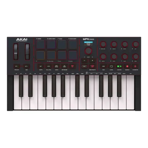 Akai Mpk Mini Mk3 Controlador Midi Usb 25 Teclas 8 Pads Color