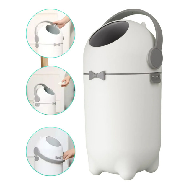 Lixeira Antiodor Fraldas Bebe Lixo Magico Anti Odor Branco