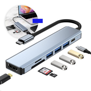 Adaptador Macbook Hub Usb-c Air M1 M2 Dex Hdmi 4k 7 Em 1 Adaptador Macbook Hub Usb-c Air M1 M2 Dex Hdmi 4k 7 Em 1