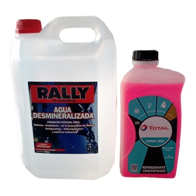 Refrigerante Concentrado Total Supra Red + Agua Destilada