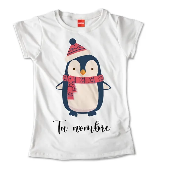 Playera Navidad Con Nombre Ropa Navideña Niña Niño Mujer