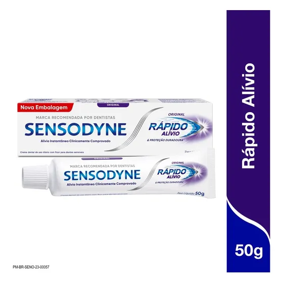 Sensodyne Rápido Alívio Para Dentes Sensíveis em 60seg 50g