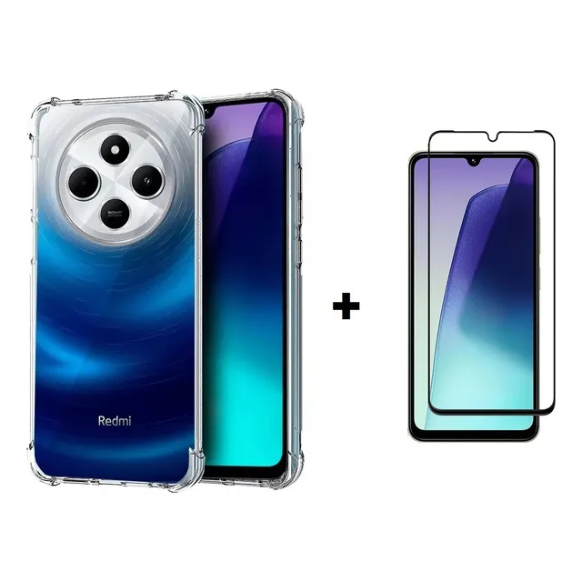Funda Antishock Para Redmi 14c Poco C75 Antigolpe + Vidrio