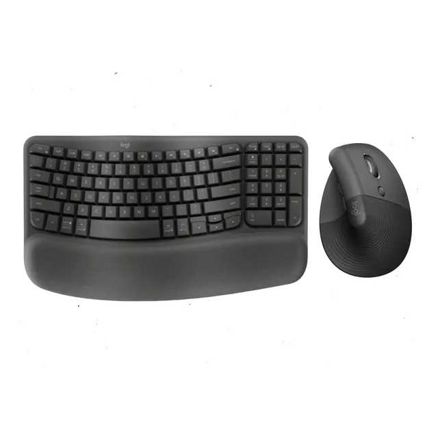 Combo Ergonómico Logitech Wave Keys Lift Grafito Circuit Sho