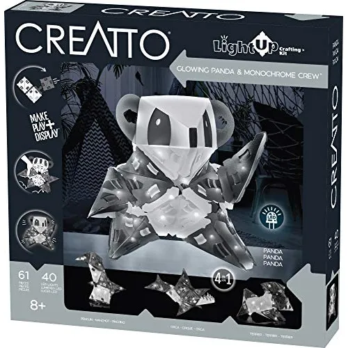 Cretto Glowing Panda Amp; Monochrome Crew Light-up 3d Cdqyb