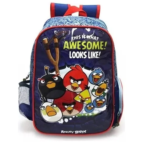 Morral Bolso Escolar Grande Para Niño Angry Birds Marca Capi