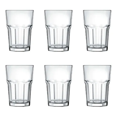 Juego de vasos Bristol de 6 piezas, 410 ml, cristal de color transparente Excellent Nadir
