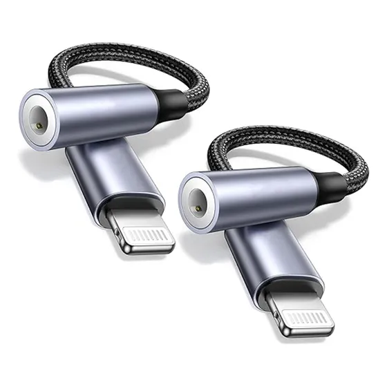Adaptador Lightning 3.5mm Audífonos Compatible Con iPhone