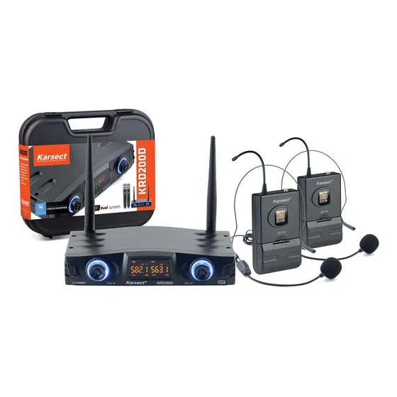 Microfone Sf Duplo Headset Karsect Krd200 Dh