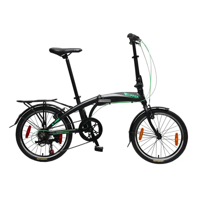 Bicicleta Plegable S-Pro Clipper Shimano Aluminio Color Negro