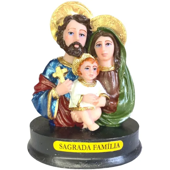 Imagem Sagrada Família (busto) 9x5 Cm - Resina- Ref: 12078