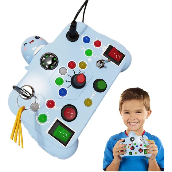 Tablero Montessori Led Sensorial Niños Habilidades Motoras