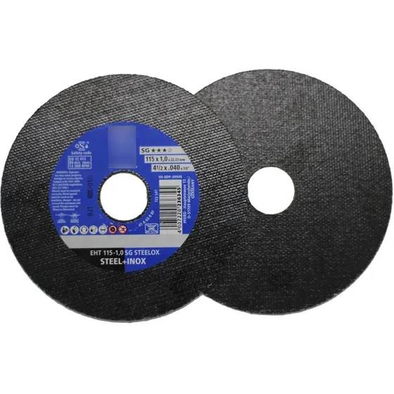Discos De Corte Pferd Eht 115x1.0mm P/ Aço E Inox 5 Unidades