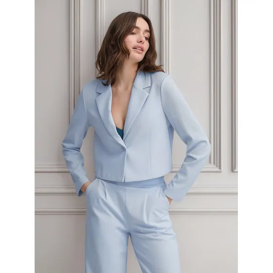 Chaqueta Mujer Tejido Byoung 20816618 Azul