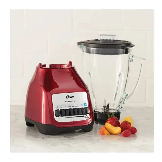 Licuadora Vaso Vidrio 6vel+pulso 450w Soho Roja 1.5 L Oster