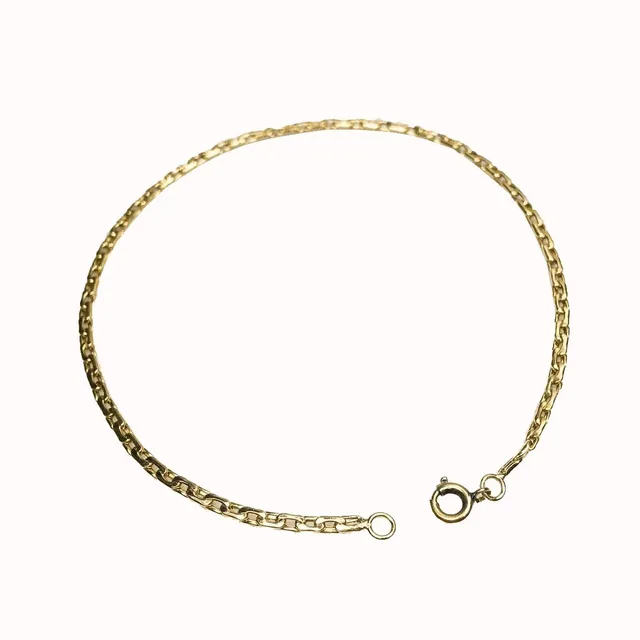 Pulsera Oro 18 Kts  Paris 1.7 Grs 2 Mm 22 Cm Hilo 1 Nueva