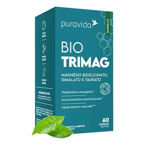 Bio Trimag Mágnésio Pura Vida Bisglicinato Dimalato Taurato