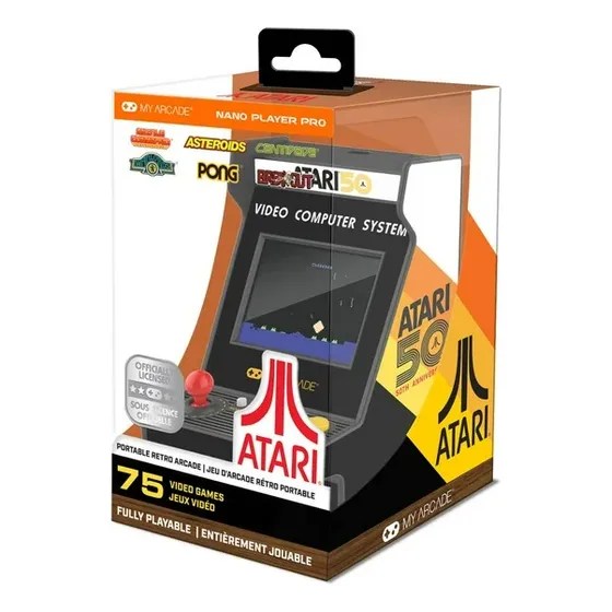 Consola Portátil My Arcade Nano Atari 75 Juegos Dgunl-7014 Color Negro