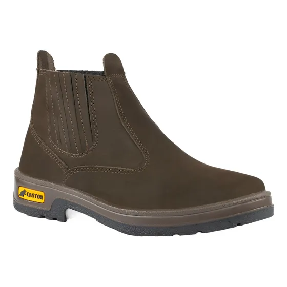 Bota Castor Chelsea Nobuck Marrón