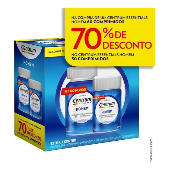 Multivitamínico para Homem Centrum Vitaminas de A à Z 90 Comprimidos