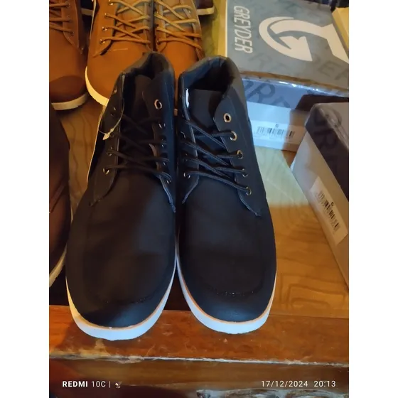 Zapatos Casuales Negros Y Crema