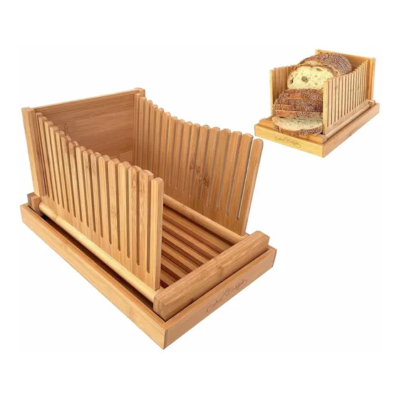 Rebanadora Pan Bambu Ra Para Hecho Casa Guia Corte Torta