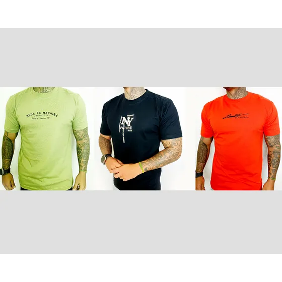 Pack X3 Remeras Estampadas Algodon Caballeros