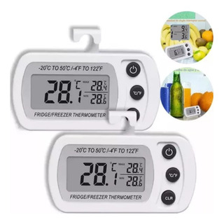 Termómetro Digital De Cocina Para Heladera 2 Pzs Blanco Termómetro Digital De Cocina Para Heladera 2 Pzs Blanco