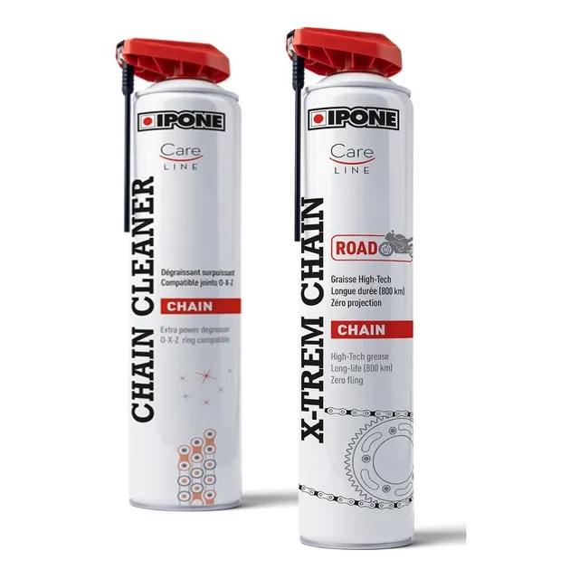 Kit Limpia Y Lubrica Cadena Ipone 750ml Road