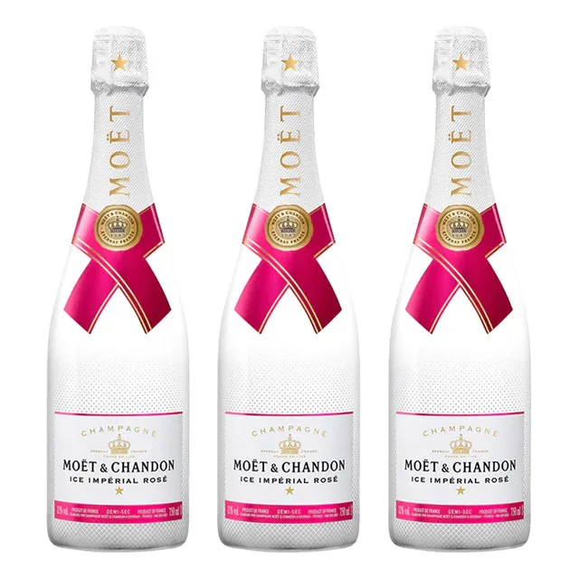 Pack De 3 Champagne Ice Imperial Rosé Moet & Chandon 750ml