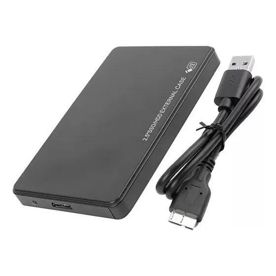 Disco rígido externo HD 1 Tb USB 2.0 3.0 1 Tera cor preta