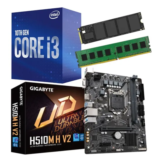 Combo Ecovision Intel I3 10105 + Mother + 8gb + 240gb