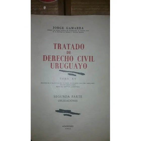 Tratado Derecho Civil Uruguayo Gamarra Tomo 15 Obligaciones 