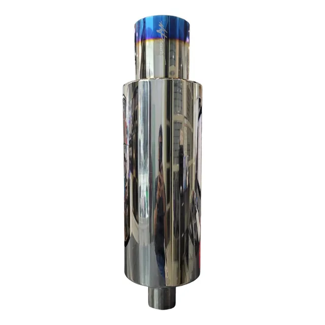 Muffler Tubo De Escape Universal De Acero Inoxidable Azul