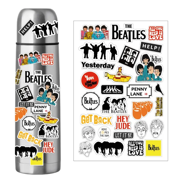 Calcomanias Sticker The Beatles Aptas Para Termo Notebook