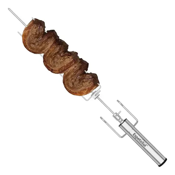 Espeto A Pilha Giratório Espetosul Churrasco Flex