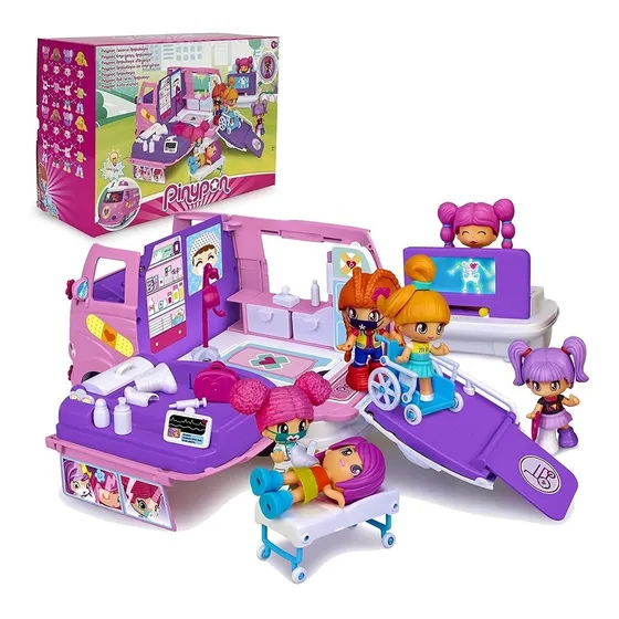 Pinypon Set Ambulancia Emergencia Luz Accesorios Original